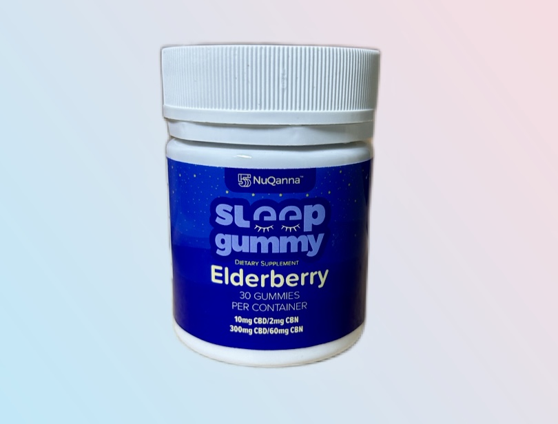 NuQanna: Sleep + Elderberry + CBN CBD : 300mg 30-pack Vegan