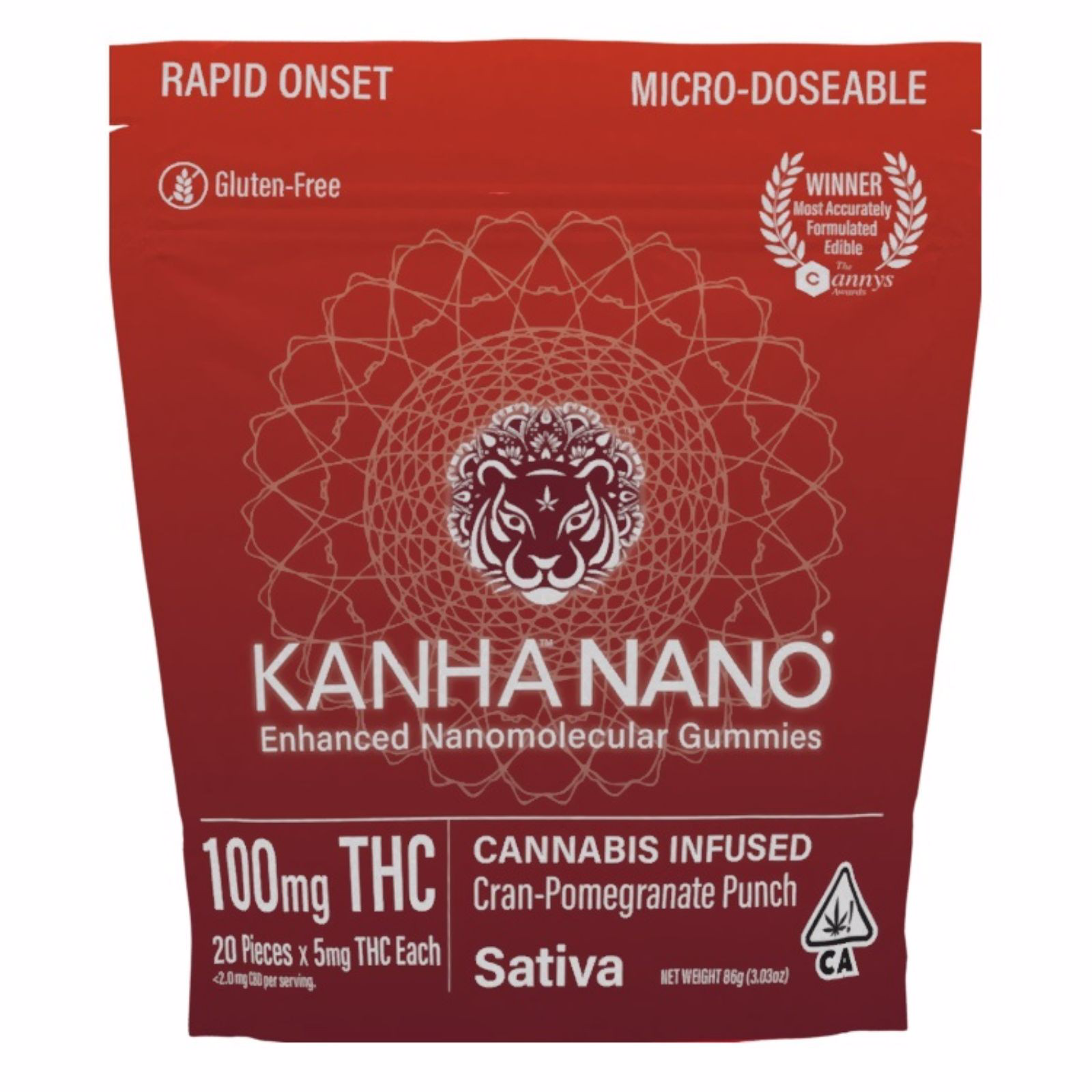 Cran-Pomegranate Punch (s) Nano Gummies 100mg - Kanha | Treehouse ...