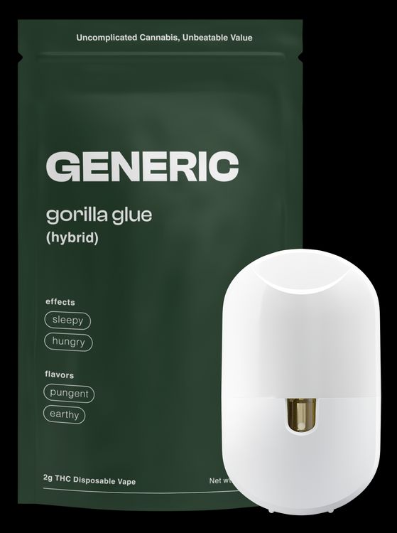 Generic Gorilla Glue 2g Disposable Vape Hybrid | Buy Recreational Decatur,  IL | Mystic Greenz