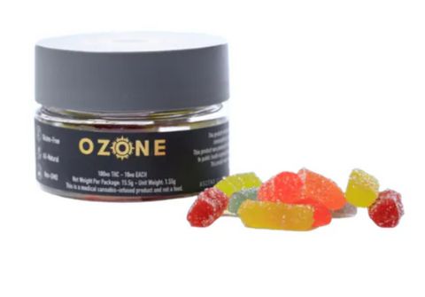 Ozone Sour Sativa Assorted Gelatin Soft Chews 100mg | 5045 Indus Drive ...